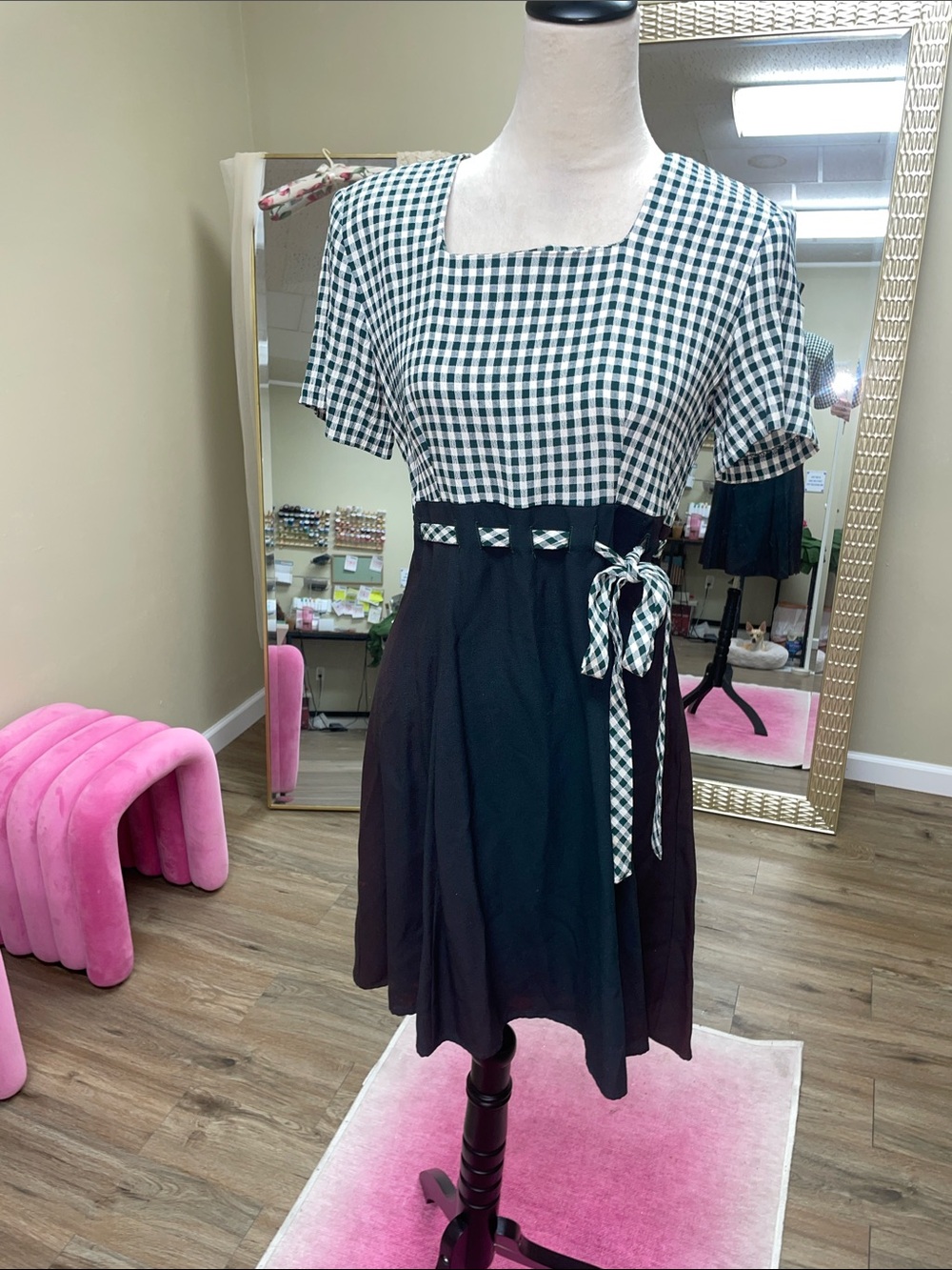 80S GINGHAM DRESS